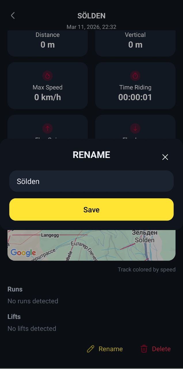 1x Riding Session active ride screen